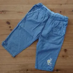 ミキハウス　うさこちゃん　ハーフパンツ　ズボン　リボン　デニム　パンツ