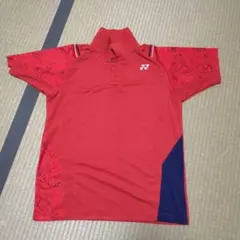 YONEX レッド ポロシャツハーフパンツ