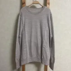 無印良品　ライトグレー 長袖ニット