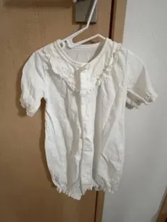 ホワイト 半袖 ツーウェイ・ドレスオール　セット売