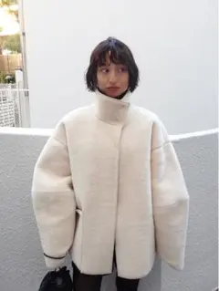 Todayful Standcollar Boa Jacket 36 エクリュ