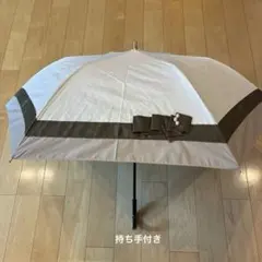 ビュランス グログランリボンカーキモチーフ付き晴雨兼用の日傘（持ち手無し） ビュランス グログランリボンカーキモチーフ付き晴雨兼用の日傘（持ち
