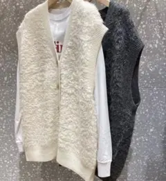 定3.5万【Rouge vif la cle】ツィードベスト ジレ アイボリー - メルカリ