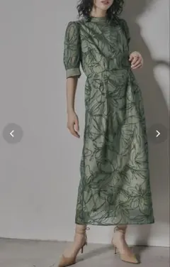極美品 ニアナ レース オーガンジー ワンピース ドレス 結婚式