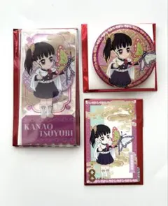 鬼滅の刃　カナヲ　アクリルチケット　缶バッジ　ブロマイド　3点セット　海外限定