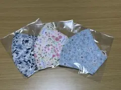 ハンドメイド 花柄マスク 3枚セット