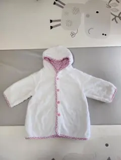 【美品】ミキハウス バスローブ花柄パイピング 60のサムネイル