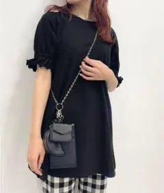 ソデパフチュニックTシャツ
