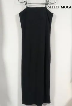 ブラック キャミワンピース ロングワンピース
