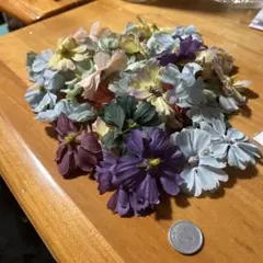 アートフラワー素材 青系　多色 造花　個セット