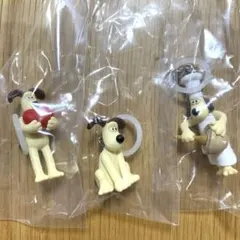 ウォレス　グルミット　めじるしアクセサリー　ガチャ　3点セット
