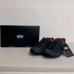 未使用 ALPHA INDUSTRIES レザースニーカー 25(大きめ)のサムネイル