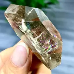 天然 水晶 クォーツ クリスタル 希少な虹入り 51g 52mm