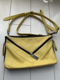 ［再値下げ‼️］DIESEL イエロー レザー ショルダーバッグ クラッチバッグ ショルダーバッグ レザー 型押し 黄 /MM OF（2025/04