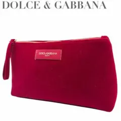 D&G ドルチェ&ガッバーナ 8.474 ポーチ 小物入れ ベロア レッドのサムネイル