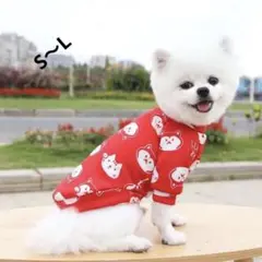 No.65 시바 이누 무늬 개용 가을 겨울 탑스 싼 애완 동물 옷 뒤 기모 개 옷 고양이 옷