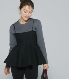 coca スポンディッシュニットキャミソール L ブラック