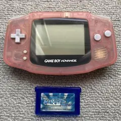 ゲームボーイアドバンス クリアピンク ジャンク ポケモンサファイア付き