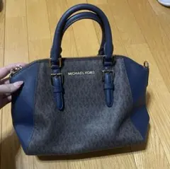MICHAEL KORS ブラウン ネイビー ハンドバッグ