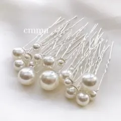 髪飾り　パール　ヘアピン　結婚式　お呼ばれ　卒業式　成人式　ヘアアクセサリー　簪