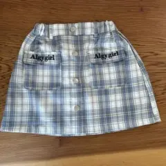 Algygirl 青と白のチェック柄スカート XS新品