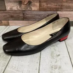 アニエスベー　24cm　パンプス　ハイヒール　レザー　ブラック　agnes b