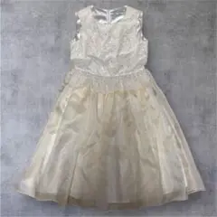 美品　TOCCA BAMBINI ワンピース　ドレス　花柄　レース　アイボリー