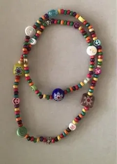 ミックスビーズネックレス