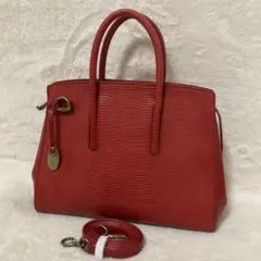 極美品 トフアンドロードストーン ジョリー ショルダーバッグ レッド Mサイズのサムネイル