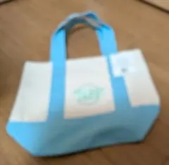 新品未使用TRADER JOE'S パステル ブルー　ミニトート　トートバッグ