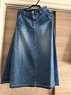 Munich デニムロングスカート フリンジ XS 美品のサムネイル