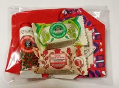 L'OCCITANE ハンドクリーム バスキューブ 赤いポーチ 4点セット