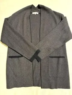 お値下げ中⭐️【美品】ヘリンボーン柄　ミドル丈　着流しカーディガン　Mサイズ