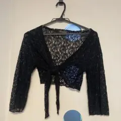 Pumpkin レースカーディガン ブラック 2L