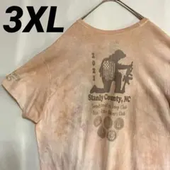 古着 アメリカ古着 Ｔシャツ　ヘインズ　タイダイ3XL 退役軍人　ベテラン