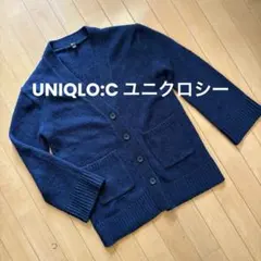 【UNIQLO :C】ソフトニットＶネックカーディガン オーバーサイズ ネイビー
