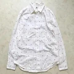 Paul Smith ハート刺繍 長袖シャツ コットン100% 白 M　メンズのサムネイル