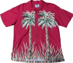 PAIKAJI/パイカジ アロハ シャツ レーヨン パームツリー 古着