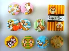 チップとデール　ミニ缶バッジセット　Chip & Dale 10個セット