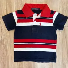 POLO FASHION ポロシャツ ボーダー 赤 紺 白 男の子　90 100のサムネイル