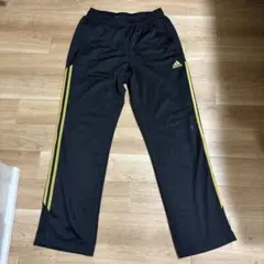adidas トラックパンツ　CLIMALITE ブラックゴールド　Mサイズのサムネイル
