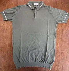 JOHN SMEDLEY ニットポロ　モスグリーン　Sのサムネイル