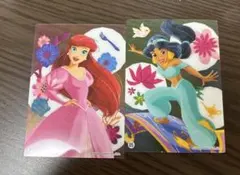 ディズニー プリンセス アリエル ジャスミン クリアカード 新品未使用品