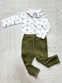 ☆恐竜柄☆ロンパース&パンツset 80cm