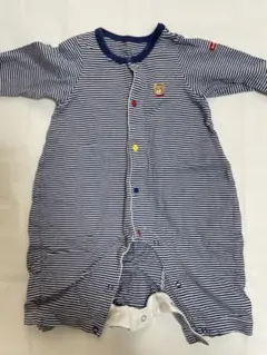 【美品】hot biscuits ストライプ柄ツーウェイ・ドレスオール