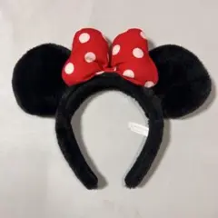 ミニーマウス 耳カチューシャ 赤いリボン