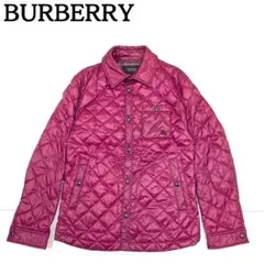 美品★BURBERRY ブラックレーベル キルティングジャケット ロゴ刺繍 紫L