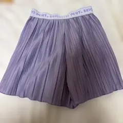 パープル プリーツ キュロット スカート 140cm