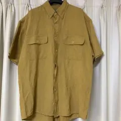 オールドユニクロ　レーヨン　リネン　半袖シャツ　80s 緑タグ　白タグ