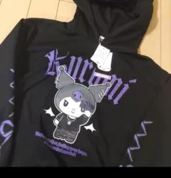 未使用　クロミ耳付きパーカーサブカル地雷パンクアベイルМブラックサンリオ